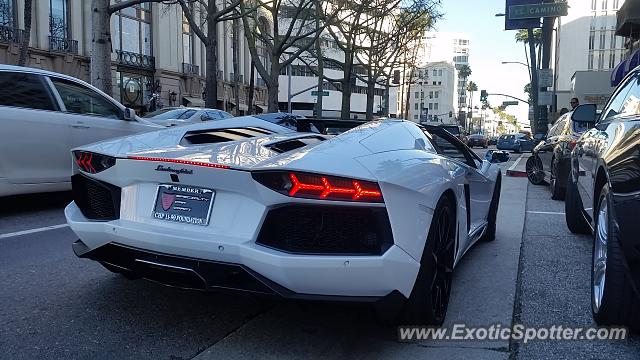 Lamborghini Aventador spotted in Beverly Hills, California