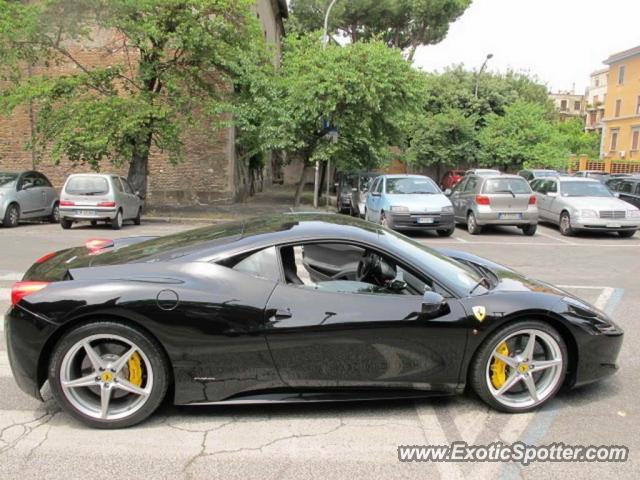 Ferrari 458 Italia spotted in Rome, Italy