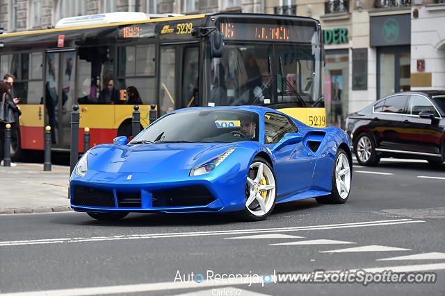 Ferrari 488 GTB spotted in Warsaw, Poland