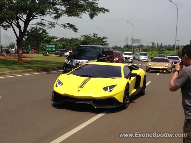 Lamborghini Aventador spotted in Serpong, Indonesia