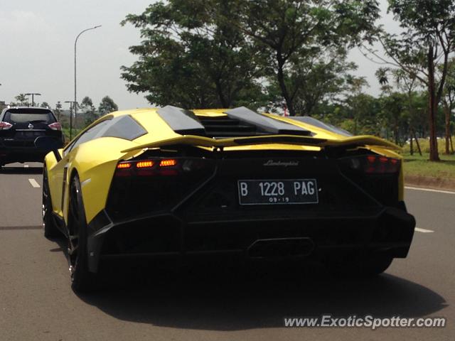 Lamborghini Aventador spotted in Serpong, Indonesia