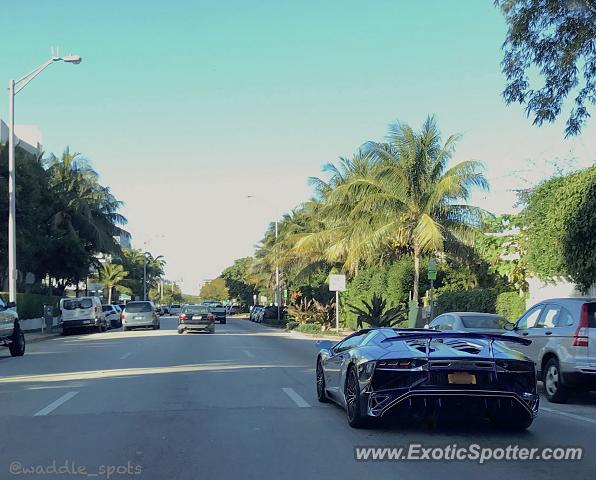 Lamborghini Aventador spotted in Miami Beach, Florida