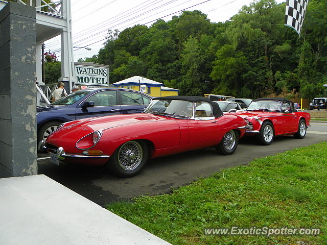 Jaguar E-Type spotted in Watkins Glen, New York