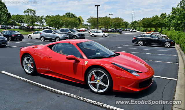 Ferrari 458 Italia spotted in Charlotte, North Carolina