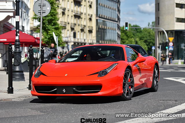 Ferrari 458 Italia spotted in Warsaw, Poland