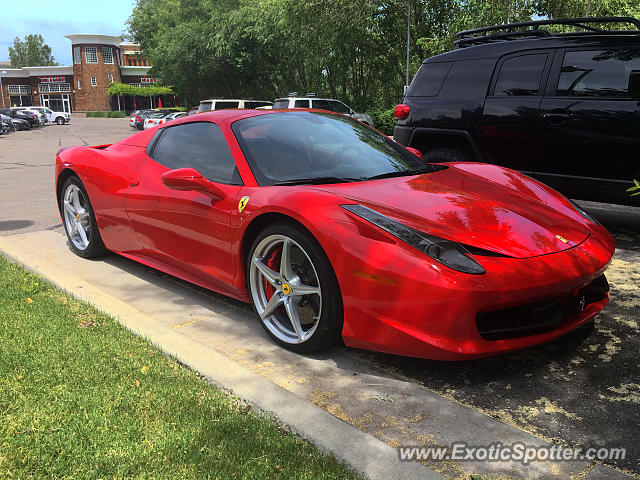 Ferrari 458 Italia spotted in Cottonwood Hts., Utah