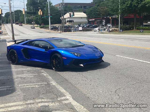 Lamborghini Aventador spotted in Sandy Springs, Georgia