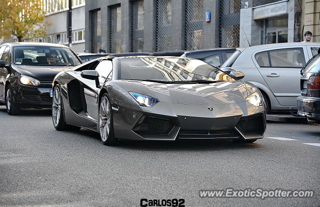 Lamborghini Aventador spotted in Warsaw, Poland