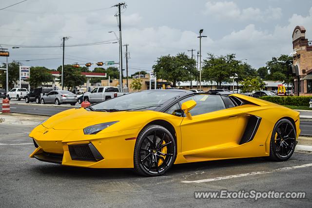 Lamborghini Aventador spotted in Dallas, Texas