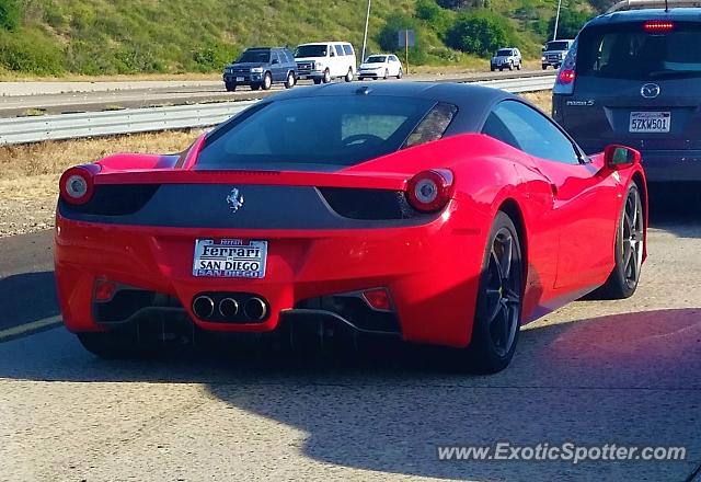 Ferrari 458 Italia spotted in San Diego, California