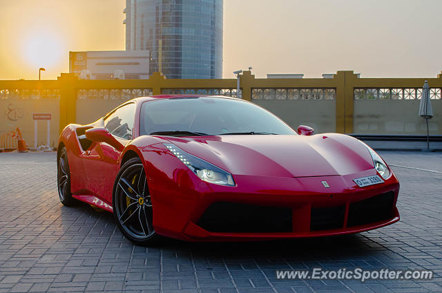 Ferrari 488 GTB spotted in Dubai, United Arab Emirates