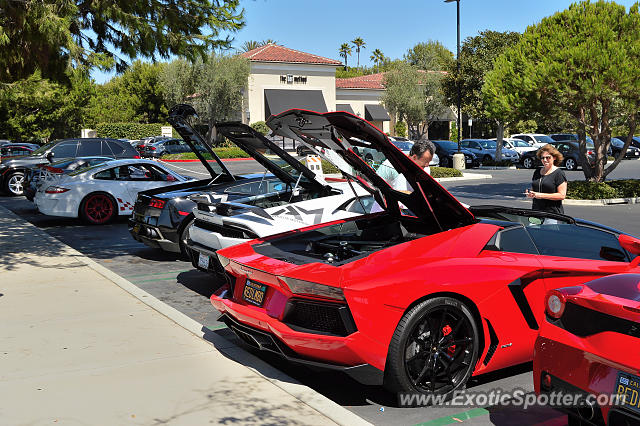 Lamborghini Aventador spotted in Newport Beach, California