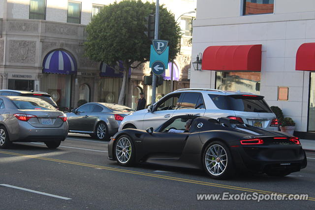 Porsche 918 Spyder spotted in Beverly Hills, California