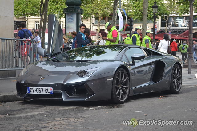 Lamborghini Aventador spotted in Paris, France