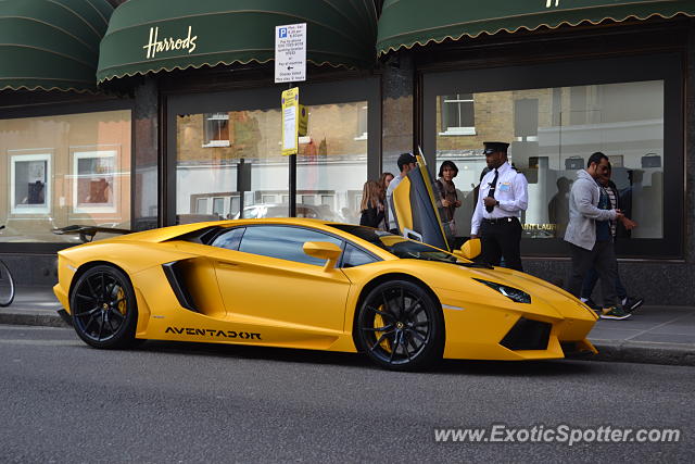 Lamborghini Aventador spotted in London, United Kingdom