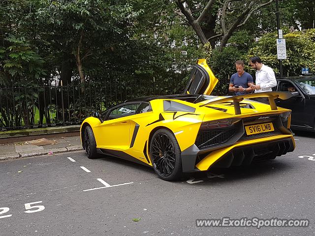 Lamborghini Aventador spotted in London, United Kingdom