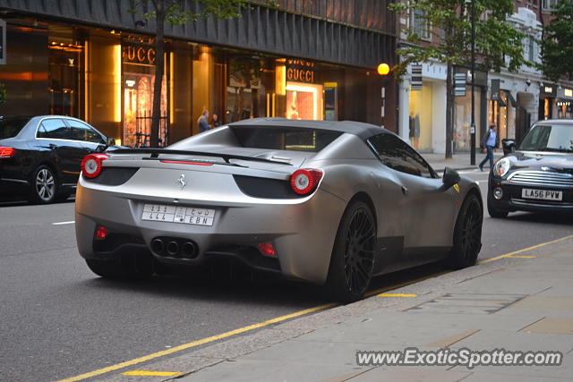 Ferrari 458 Italia spotted in London, United Kingdom