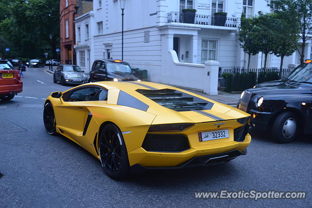 Lamborghini Aventador spotted in London, United Kingdom