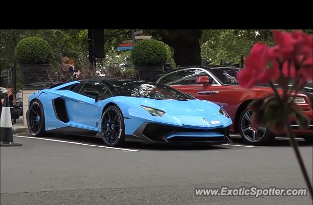 Lamborghini Aventador spotted in London, United Kingdom