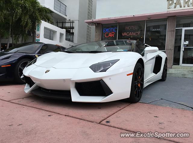 Lamborghini Aventador spotted in Miami, Florida