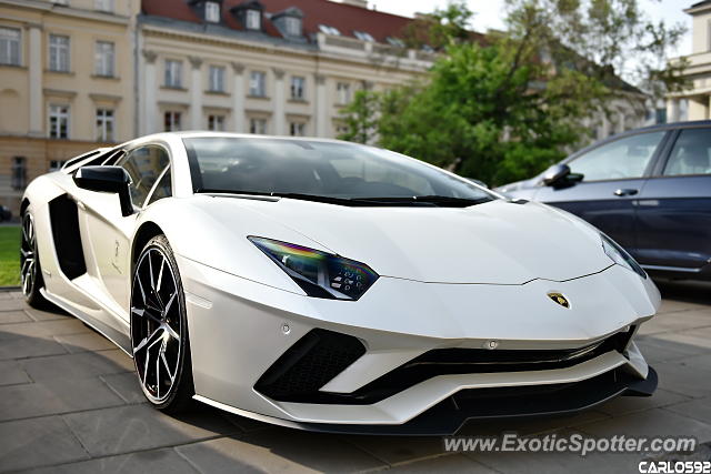 Lamborghini Aventador spotted in Warsaw, Poland