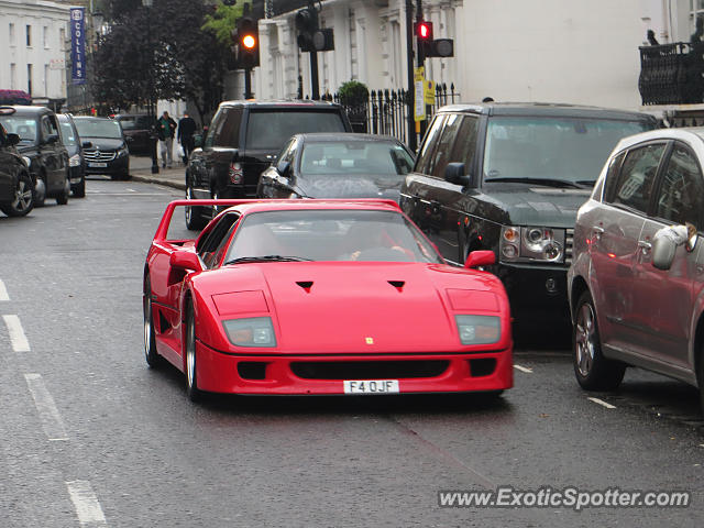 Ferrari F40 spotted in London, United Kingdom