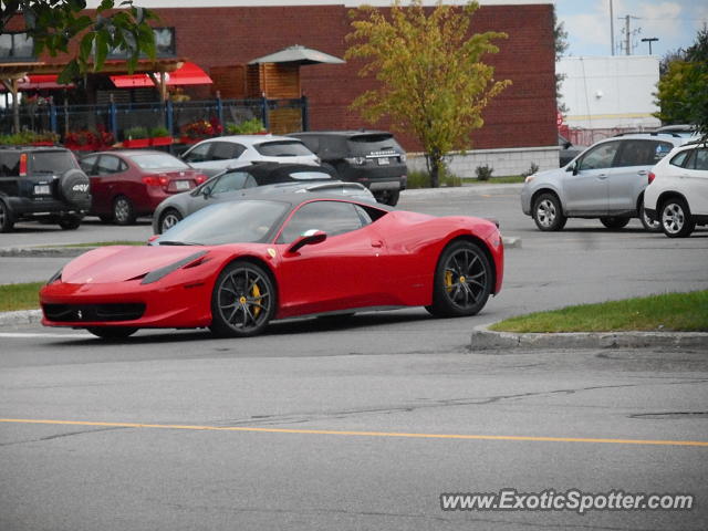 Ferrari 458 Italia spotted in Québec, Canada