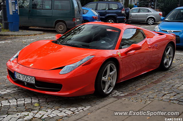 Ferrari 458 Italia spotted in Warsaw, Poland