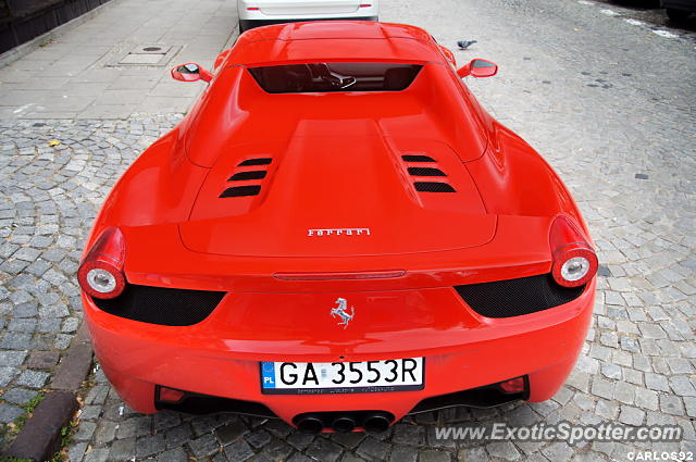 Ferrari 458 Italia spotted in Warsaw, Poland