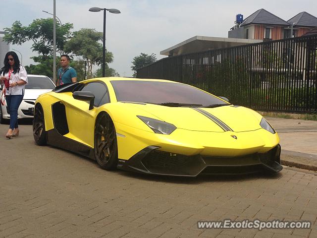 Lamborghini Aventador spotted in Serpong, Indonesia