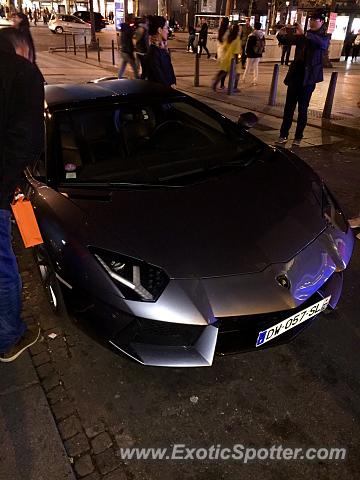 Lamborghini Aventador spotted in Paris, France