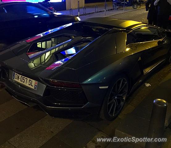 Lamborghini Aventador spotted in Paris, France