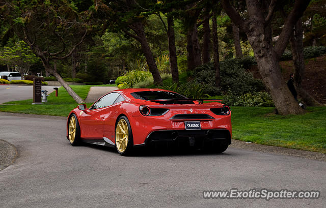 Ferrari 488 GTB spotted in Pebble Beach, California