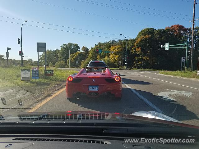 Ferrari 458 Italia spotted in Wayzata, Minnesota