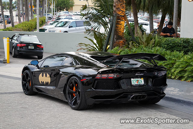 Lamborghini Aventador spotted in Miami Beach, Florida