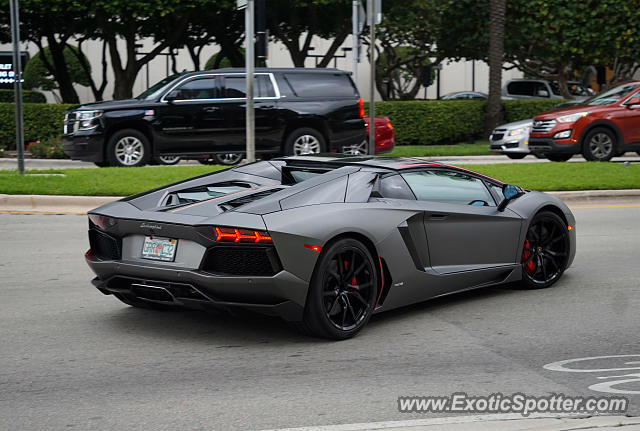 Lamborghini Aventador spotted in Miami Beach, Florida