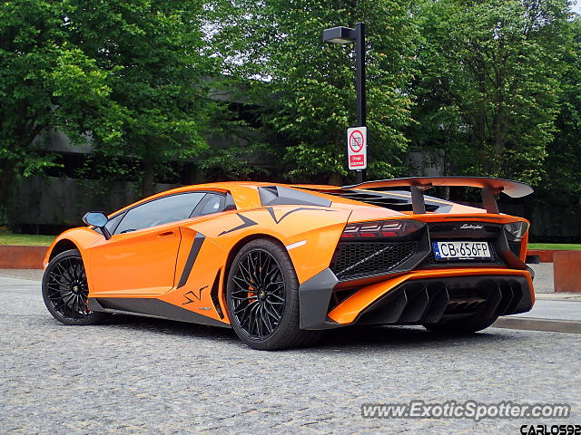 Lamborghini Aventador spotted in Warsaw, Poland