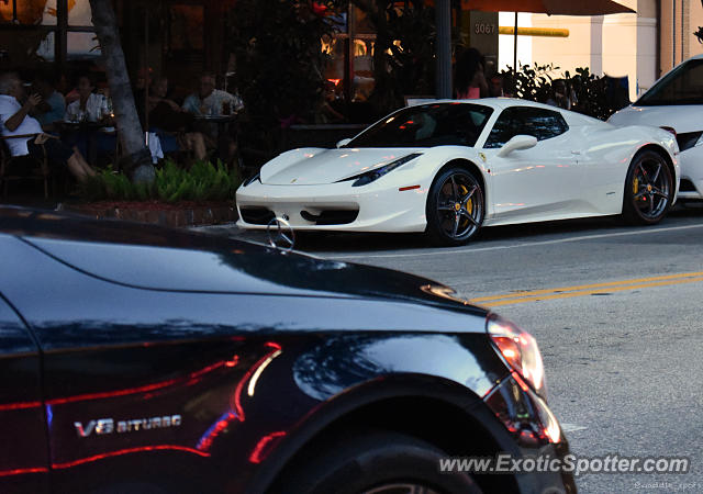 Ferrari 458 Italia spotted in Coconut Grove, Florida