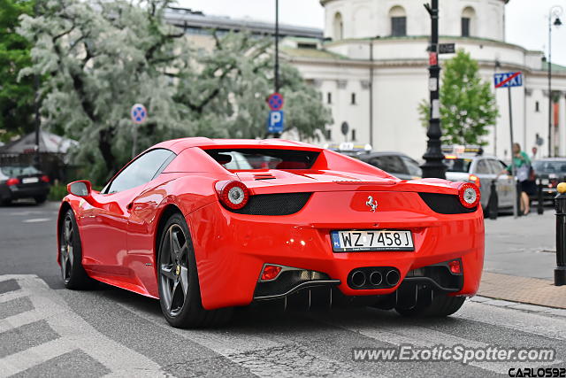 Ferrari 458 Italia spotted in Warsaw, Poland