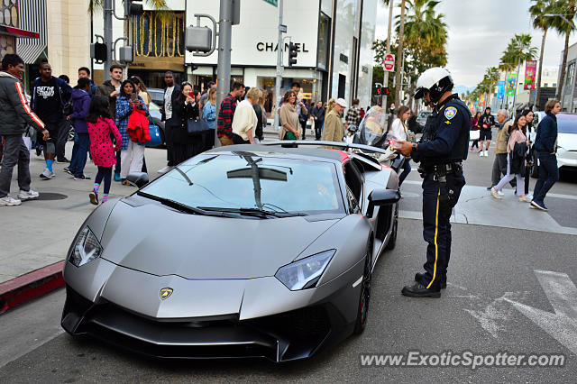 Lamborghini Aventador spotted in Beverly Hills, California