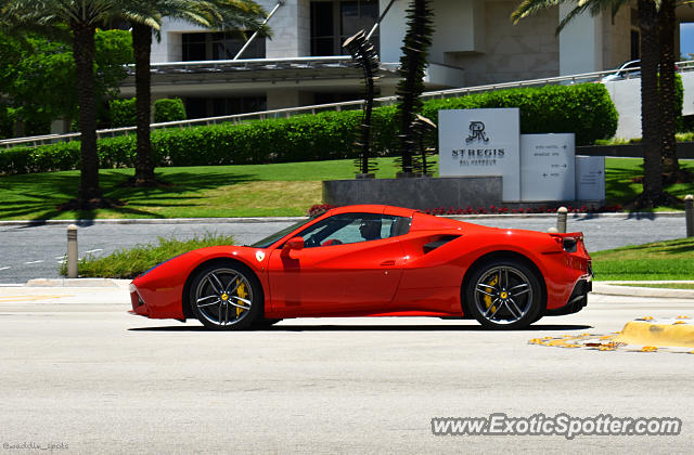 Ferrari 488 GTB spotted in Bal Harbour, Florida