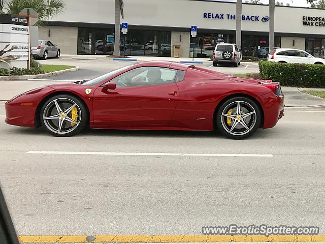 Ferrari 458 Italia spotted in Ft Lauderdale, Florida