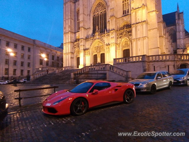 Ferrari 488 GTB spotted in Brussels, Belgium