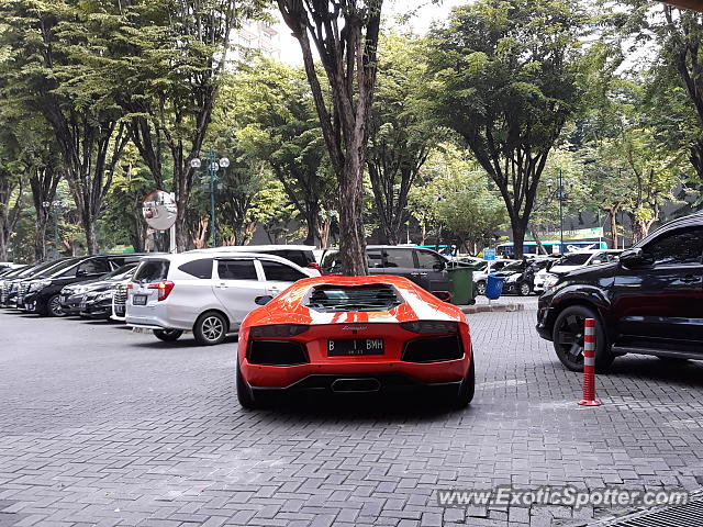 Lamborghini Aventador spotted in Jakarta, Indonesia