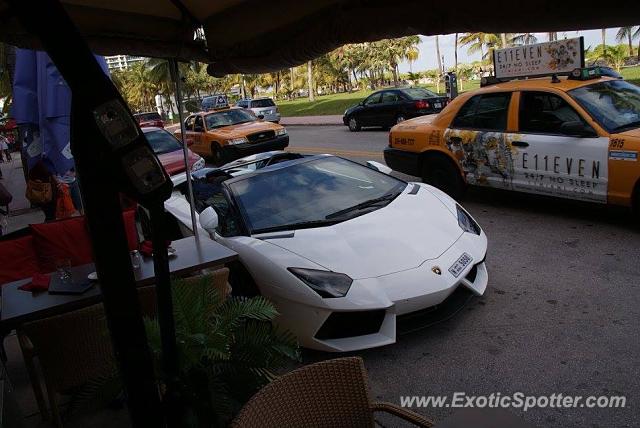 Lamborghini Aventador spotted in South Beach, Florida