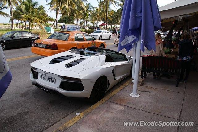 Lamborghini Aventador spotted in South Beach, Florida