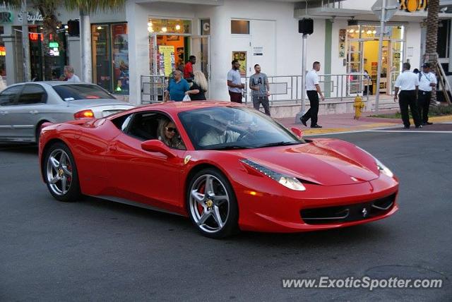 Ferrari 458 Italia spotted in South Beach, Florida