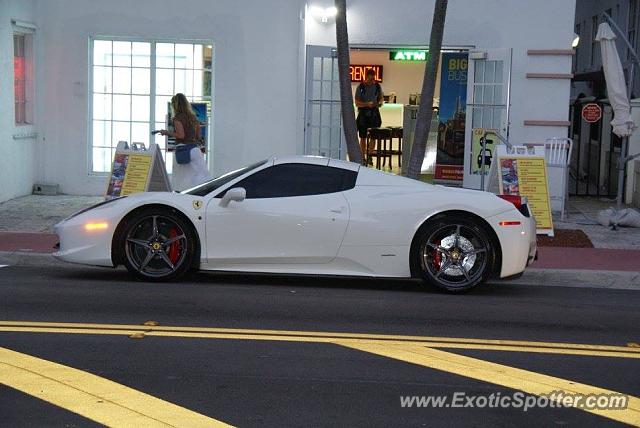 Ferrari 458 Italia spotted in South Beach, Florida