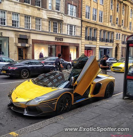 Lamborghini Aventador spotted in London, United Kingdom