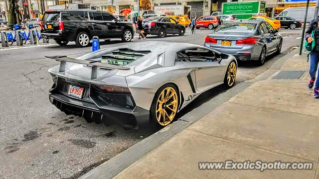 Lamborghini Aventador spotted in Manhattan, New York